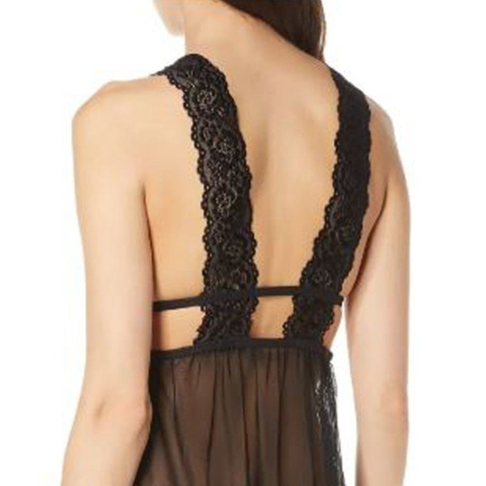 Lace Frame Empire Babydoll G-String Set Lingerie - Picture 7 of 8